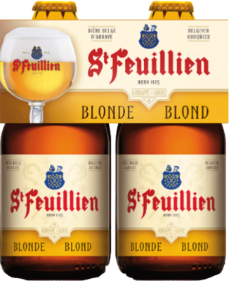 st feuillien blond 4pack met flesjes van 33cl